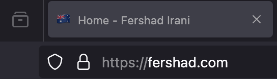 A screenshot of a browser tab showing a favicon that is an Australian flag emoji.
